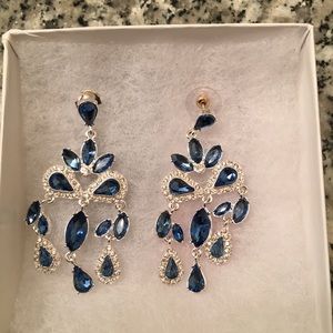 Blue drop earrings
